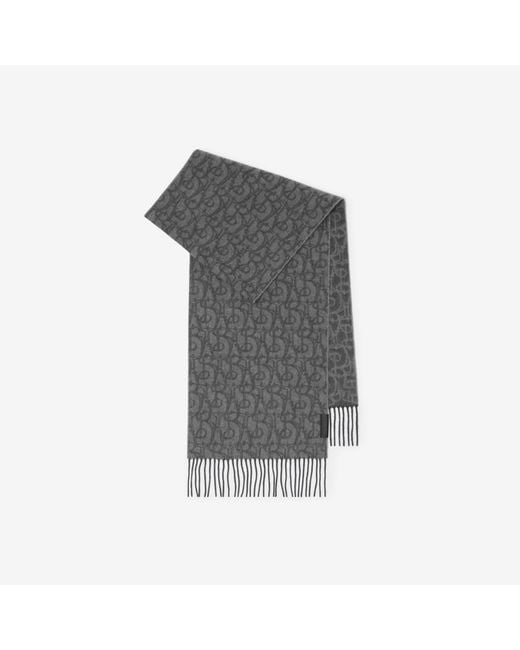 Burberry Gray B Charm Cashmere Scarf