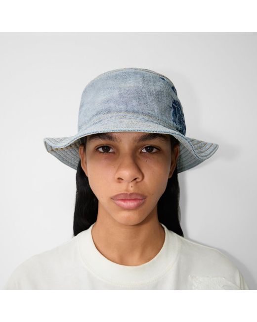 Burberry Blue Denim Bucket Hat for men