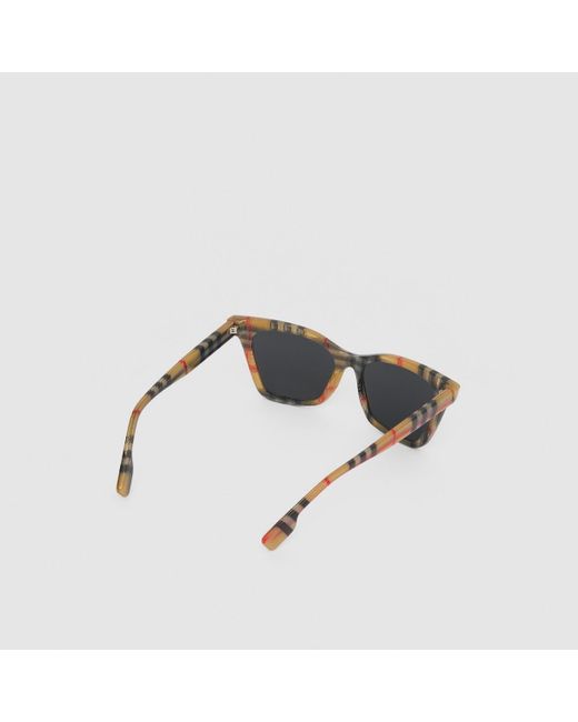 Burberry Vintage Check Square Frame Sunglasses | Lyst