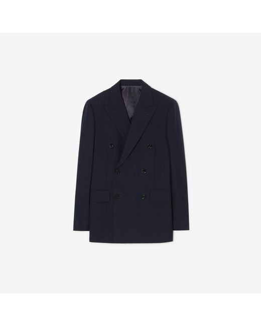 Burberry Blue Wool Sloane Tailored Jacket for men