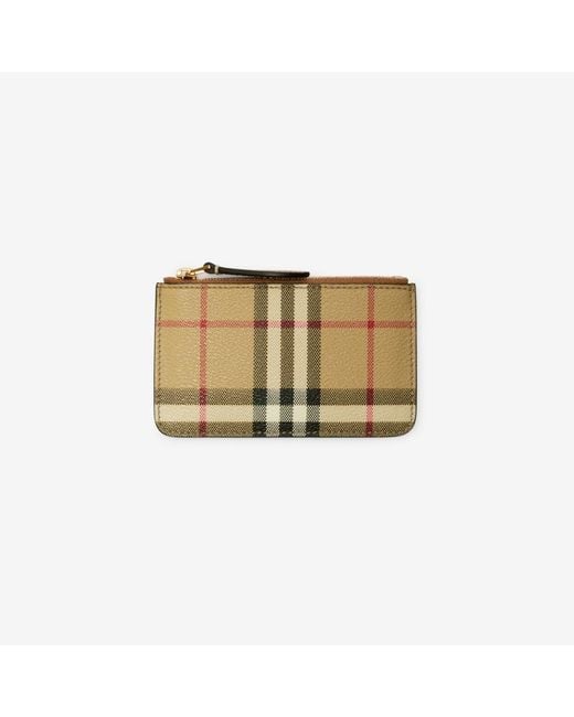 Burberry Metallic Check Strap Coin Case