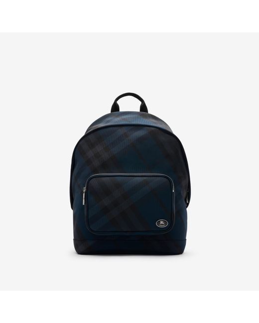 Burberry Blue Grid Backpack for men