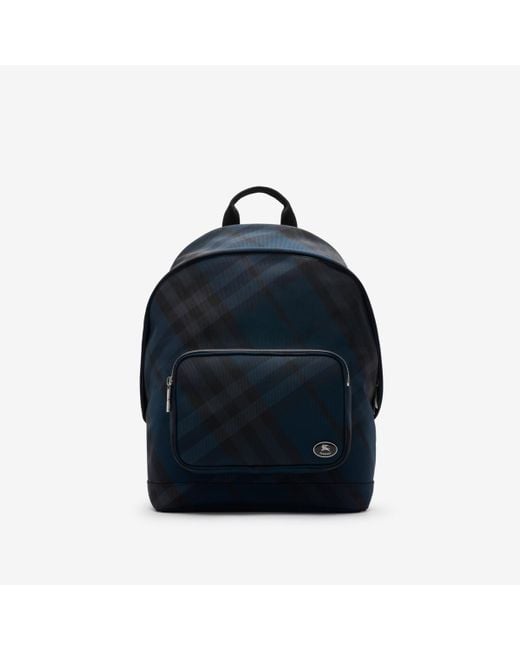 Grid Backpack Burberry pour homme en coloris Blue