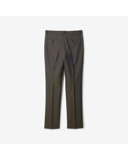 Burberry Gray Wool Tailored Trousers for men