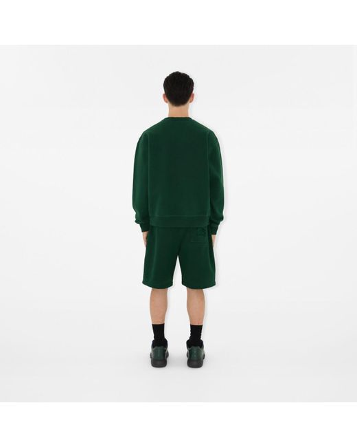 Burberry Baumwollsweatshirt in Green für Herren