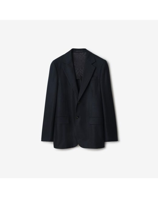 Burberry Blue Wool Cashmere Tailored Jacket for men