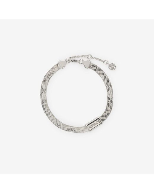 Burberry Metallic Engraved Check Bracelet for men