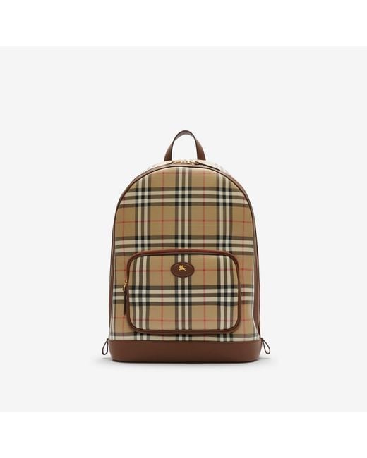 Burberry Multicolor Check Backpack for men