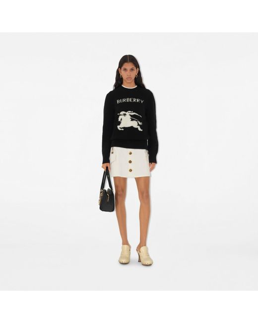 Burberry Black Ekd Wool Cashmere Sweater
