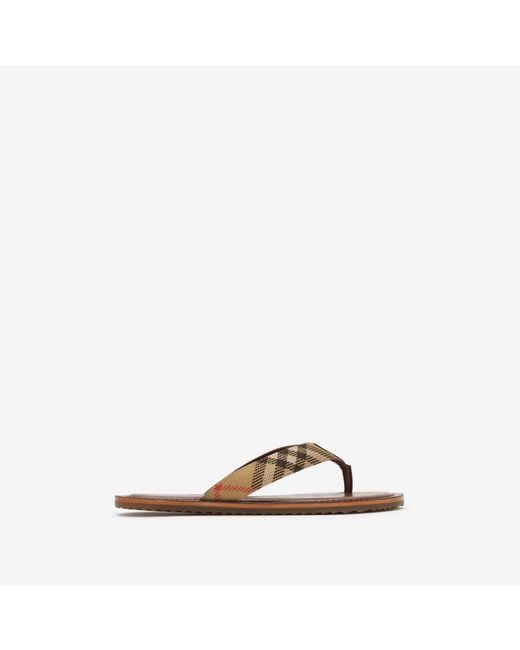 Burberry Brown Check Pavilion Sandals