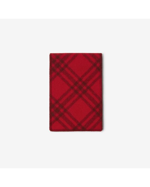Burberry Red Check Wool Scarf