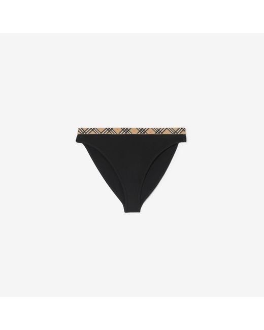 Burberry Black Check Trim Bikini Briefs
