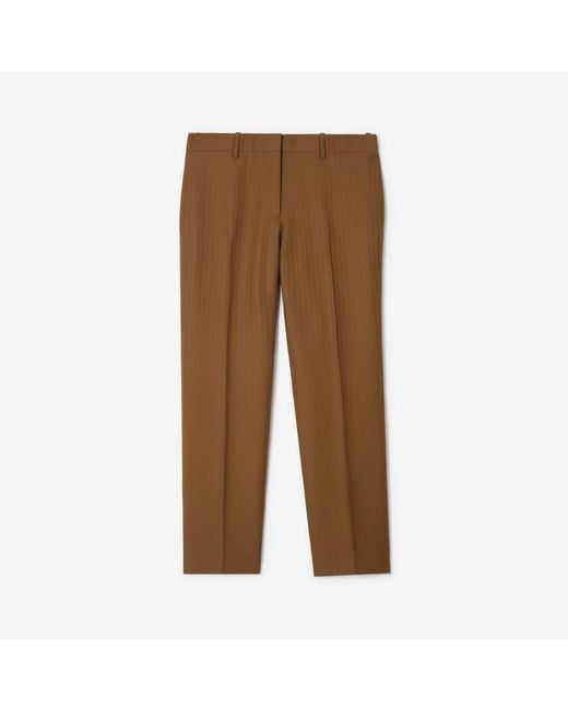 Burberry Brown Wool Mohair Tailored Trousers