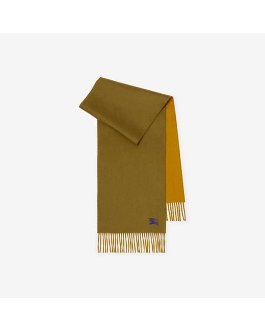 Burberry Green Reversible Cashmere Scarf
