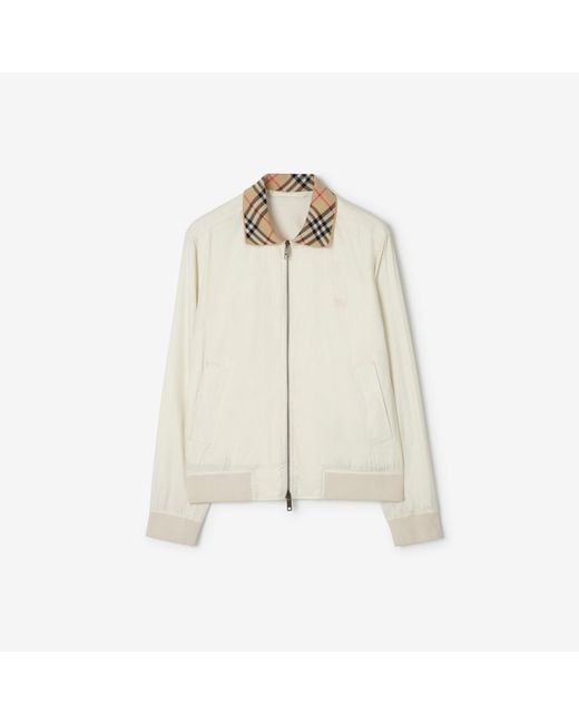 Burberry Natural Gabardine Glenfields Harrington Jacket for men
