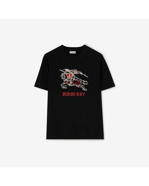 Burberry Black Heart Knight Cotton T-Shirt