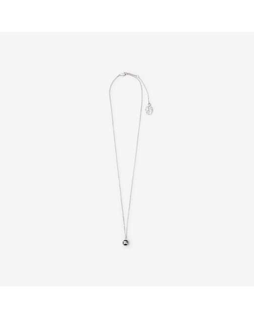 Burberry White Knight Coin Necklace for men