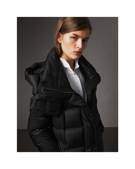 Burberry Detachable Hood Long Down-filled Puffer Coat in