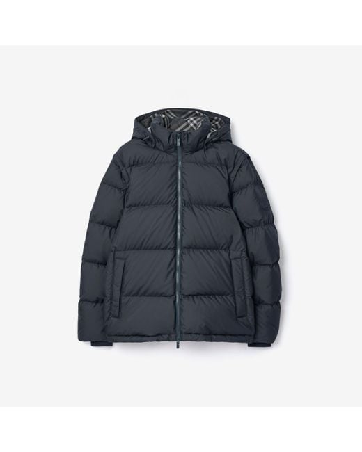 Detachable Sleeve Puffer Jacket Burberry pour homme en coloris Blue