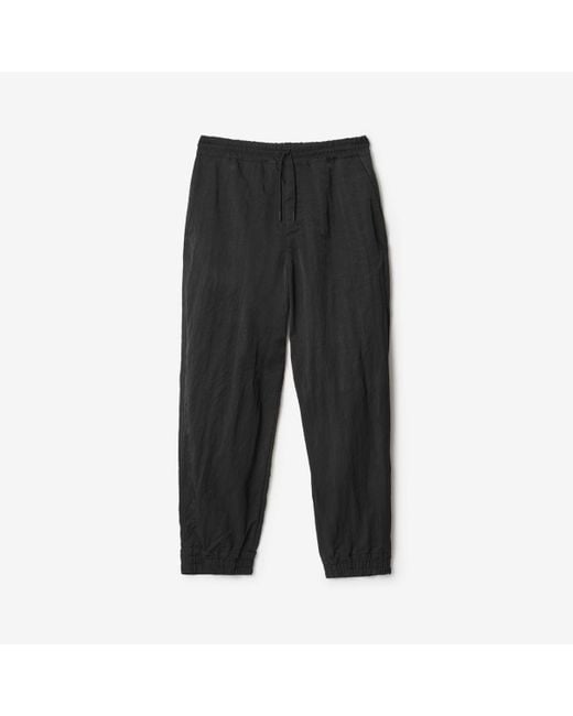 Burberry Black Nylon Jogging Pants for men