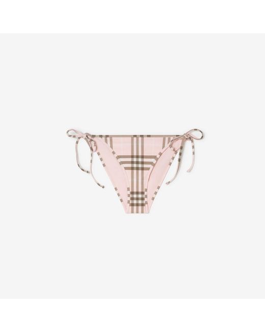 Burberry Pink Check Bikini Briefs