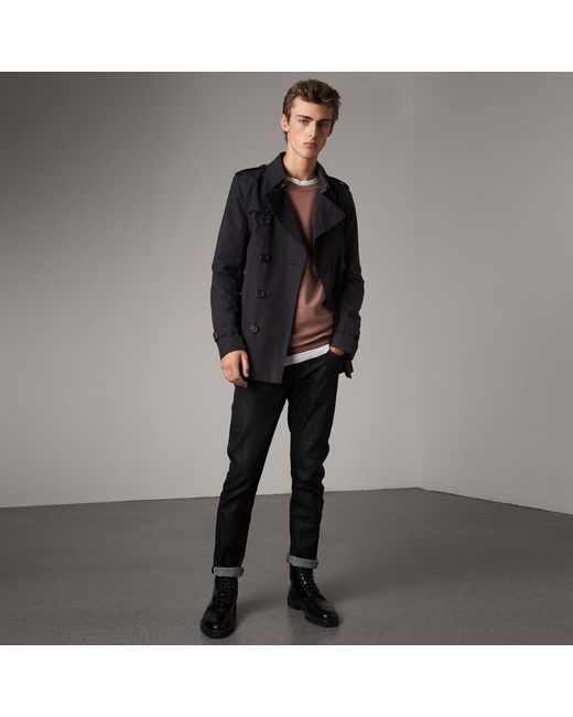 Burberry men's sandringham deals short trench coat