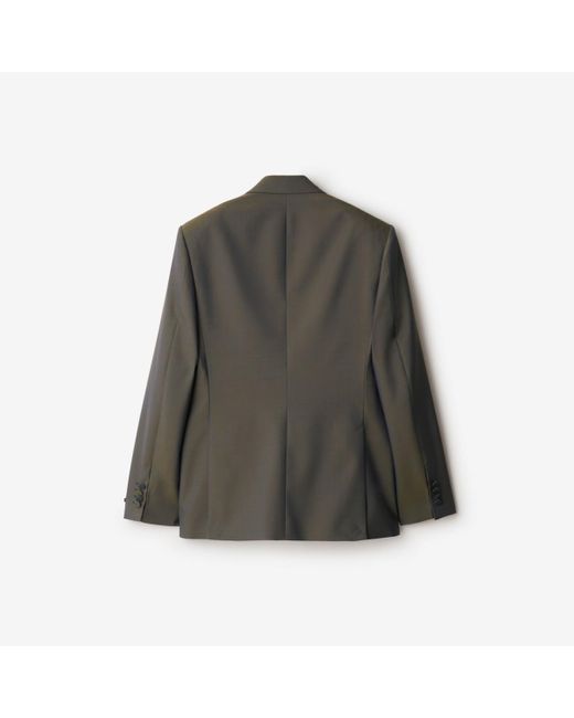 Burberry Gray Wool Tailored Jacket for men