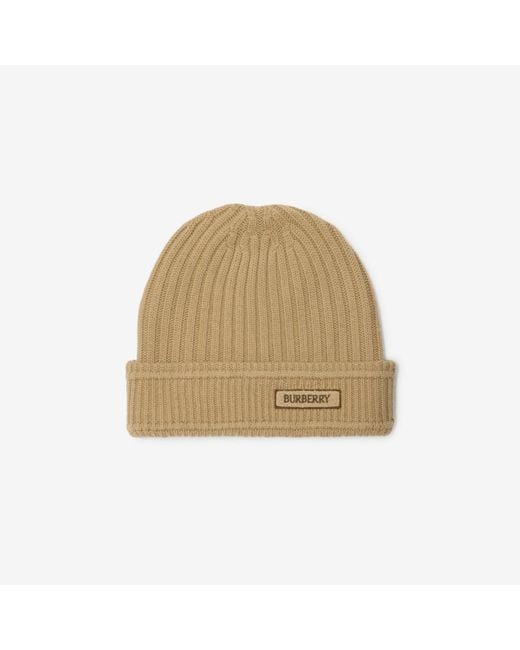 Burberry Natural Logo Wool Beanie for men