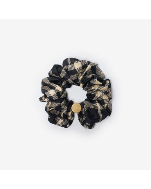 Burberry Multicolor Check Silk Scrunchie