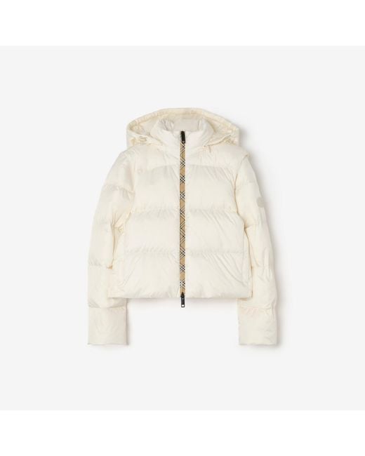 Burberry Natural Detachable Sleeve Nylon Langdale Puffer Jacket