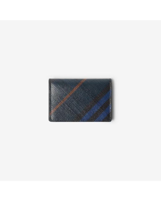 Burberry Check Folding Card Case in Blue für Herren