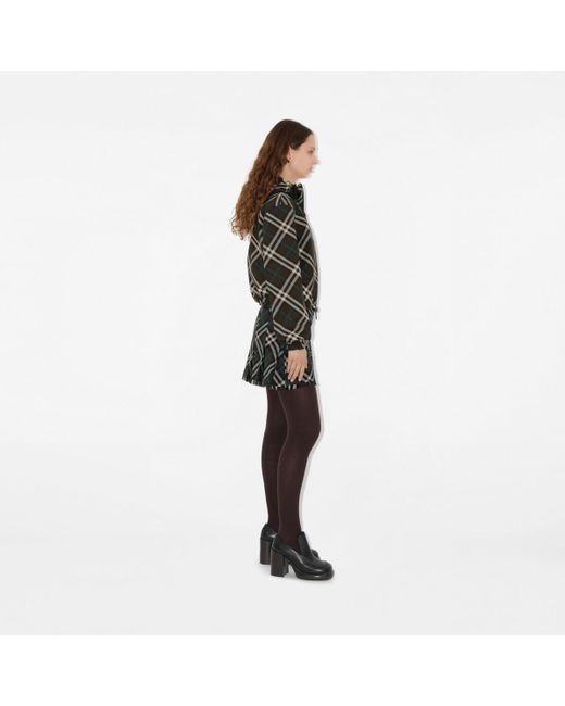 Burberry Black Cropped Reversible Check Salisbury Jacket