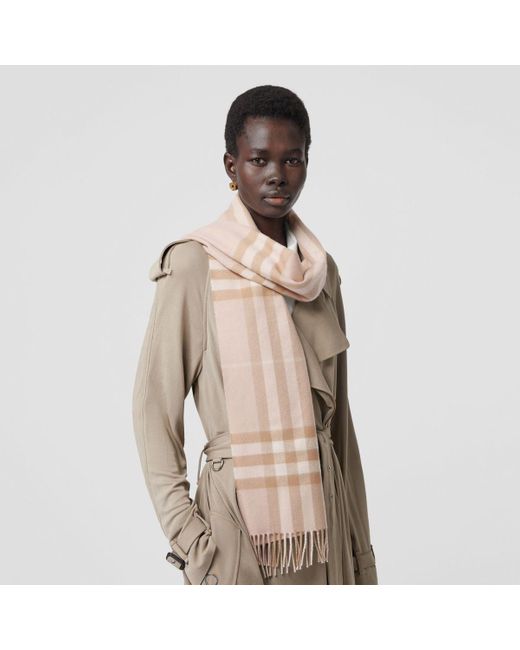 the classic check cashmere scarf burberry