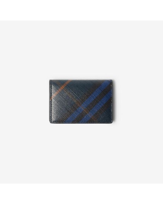 Burberry Check Folding Card Case in Blue für Herren