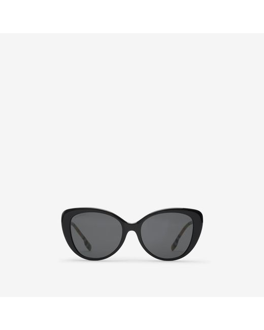 Burberry Black Check Oversized Sunglasses