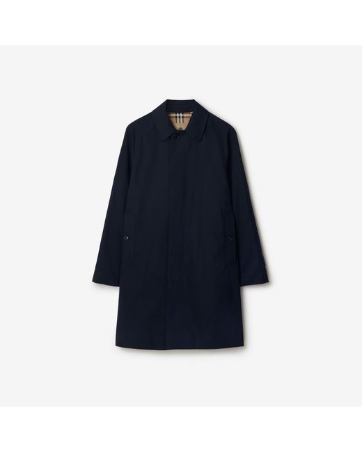 Burberry Blue Mid-Length Camden Heritage Car Coat for men