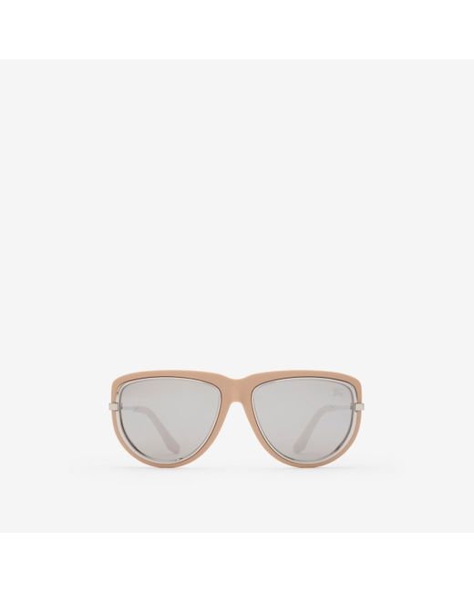 Burberry Metallic Blinker Pilot Sunglasses​