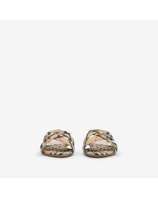 Burberry Multicolor Check Cabana Slides