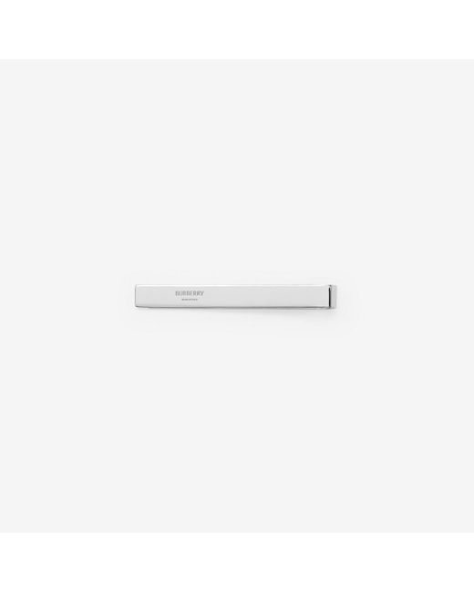 Burberry White Logo Tie Bar for men