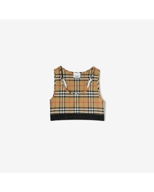 Burberry Metallic Check Bra Top