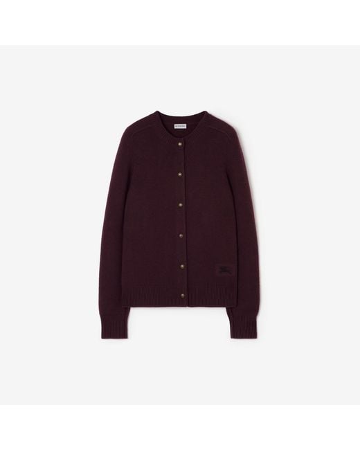 Burberry Purple Cashmere Cardigan