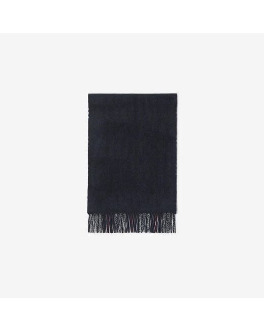 Burberry Black Reversible Check Cashmere Scarf
