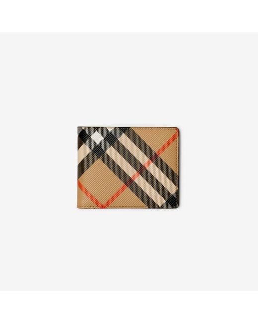 Burberry Natural Check Slim Bifold Wallet for men