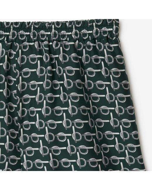 Burberry Green B Silk Shorts