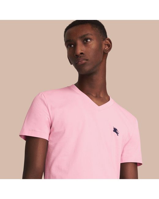 Burberry Cotton V-neck T-shirt Light 