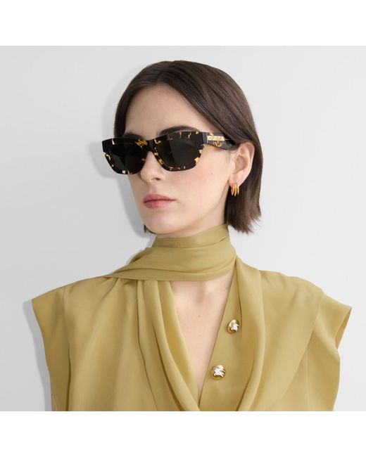 Burberry Black Inlaid Check Cat-Eye Sunglasses​