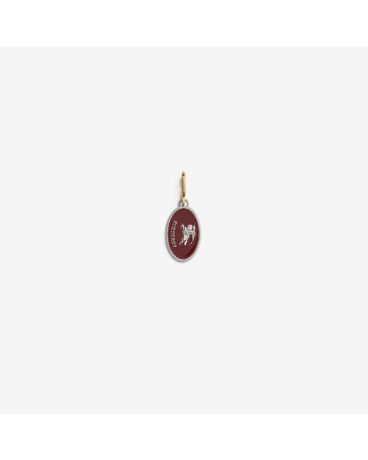 Burberry White Knight Stamp Enamel Charm