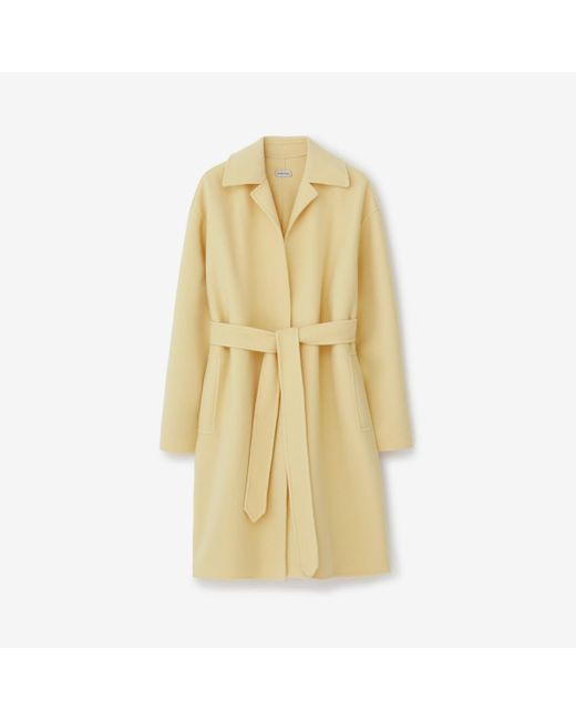 Burberry Yellow Cashmere Wrap Coat