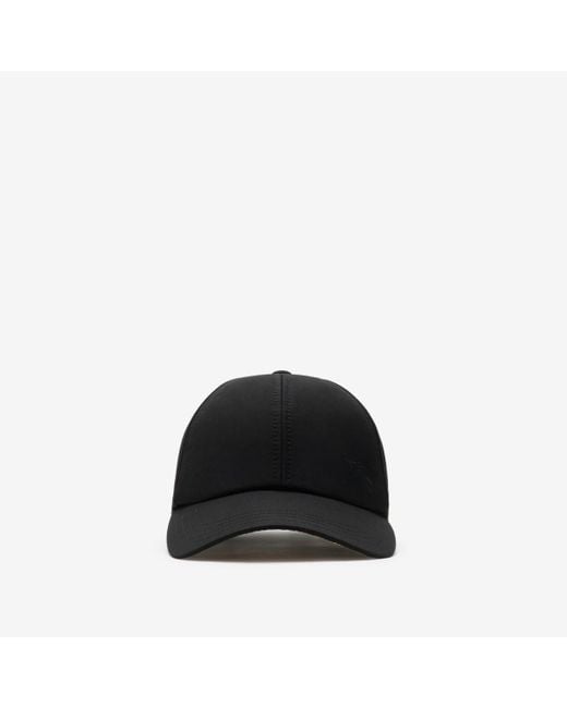 Burberry Black Gabardine Baseball Cap for men