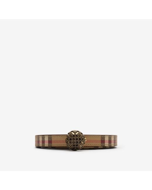 Burberry Natural Thin Check Granulation Belt